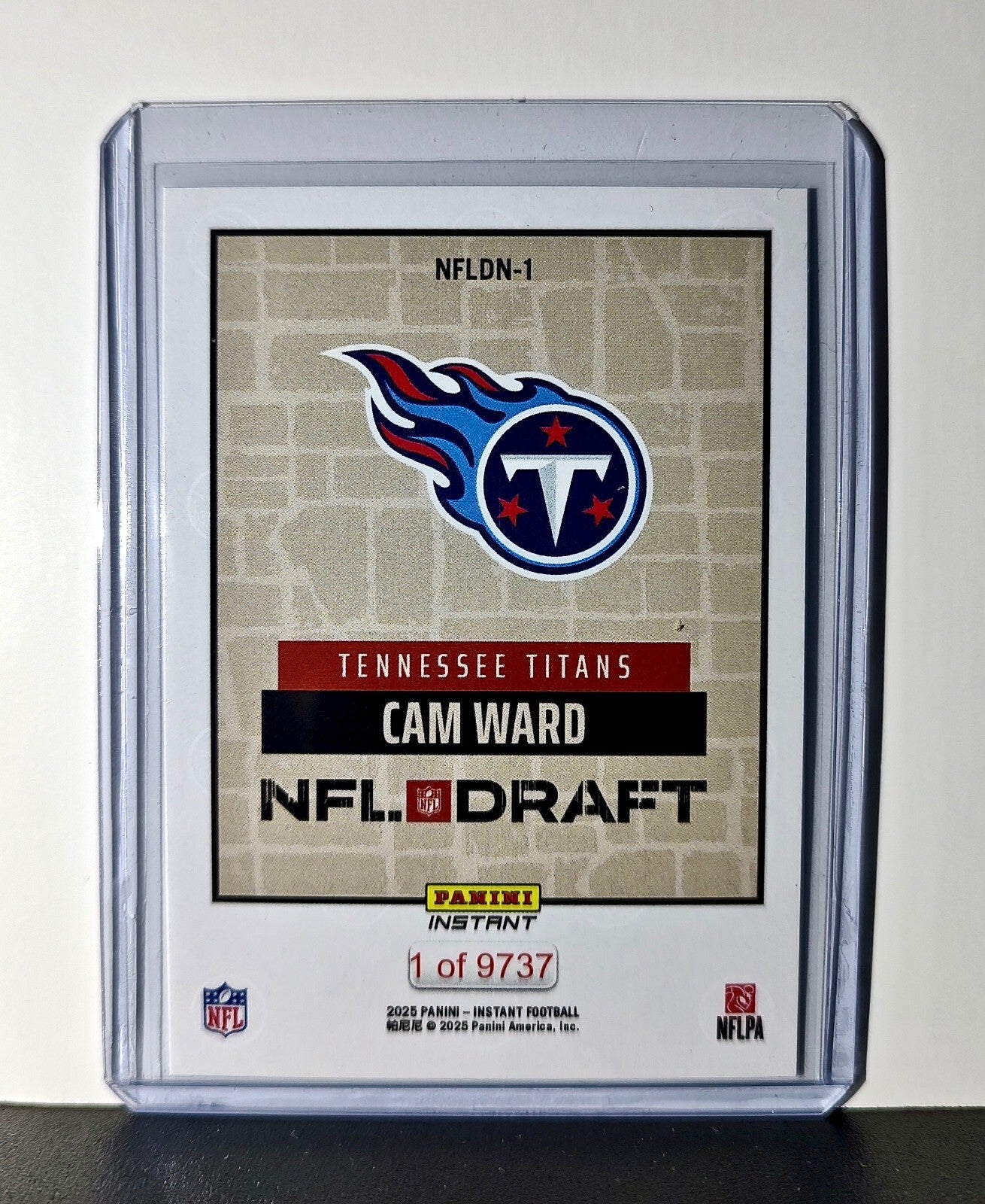 Cam Ward Rookie 2025 NFL Draft #1 Football Card Tennessee Titans 1 of 9737
