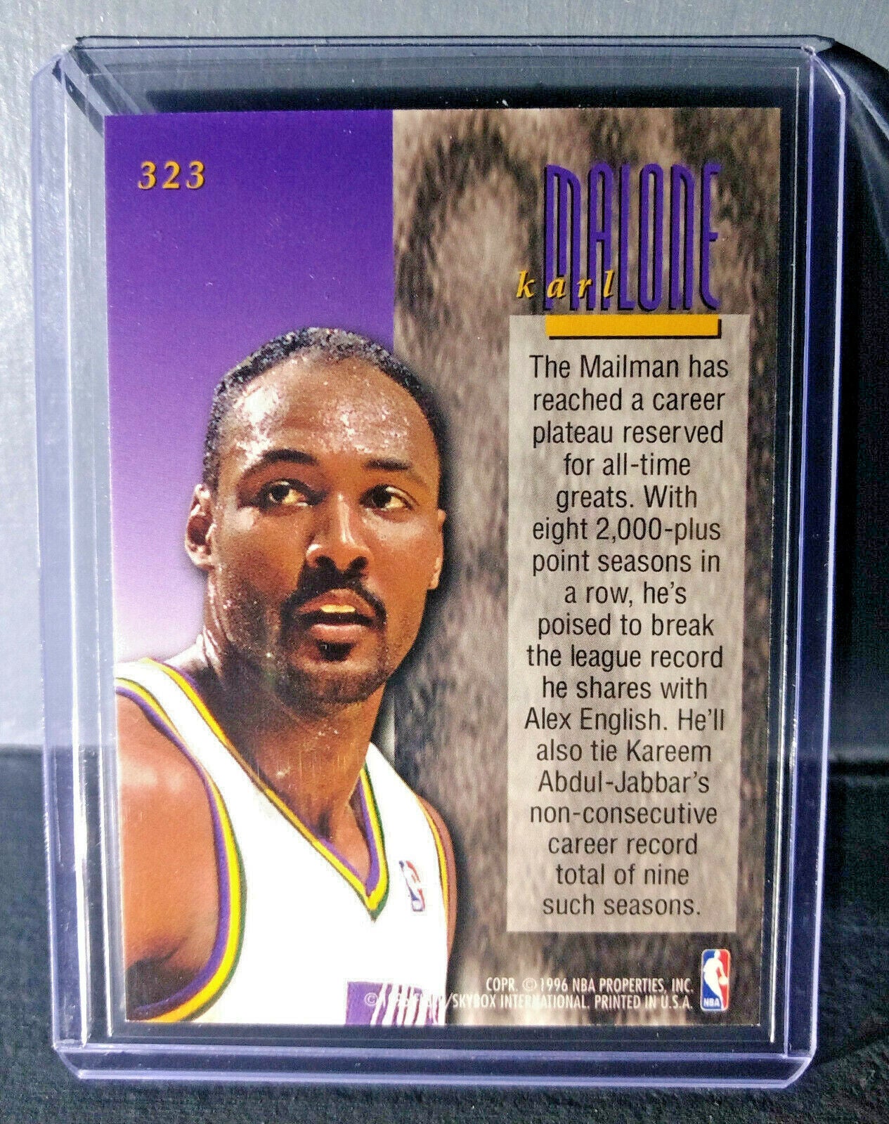 1995-96 Karl Malone Fleer Ultra #323 Encore Basketball Card