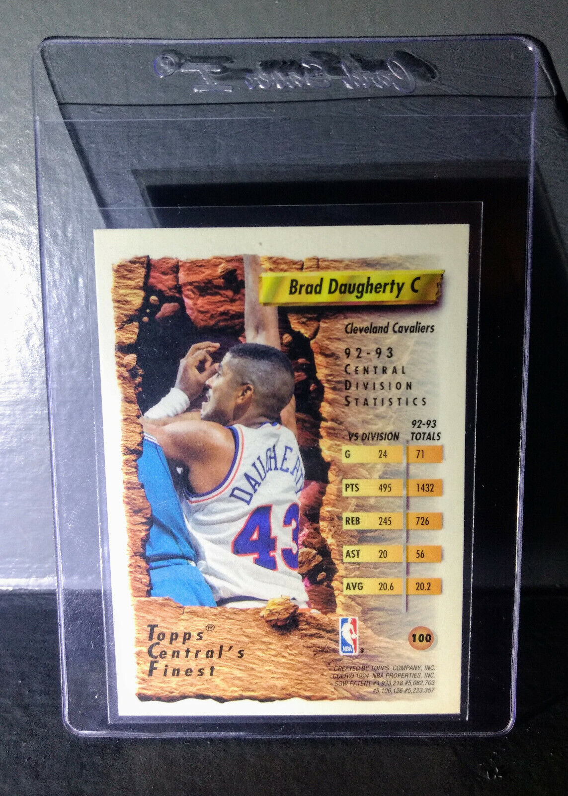 1993-94 Topps Finest Brad Daugherty #100 Central's Finest Basketball Card