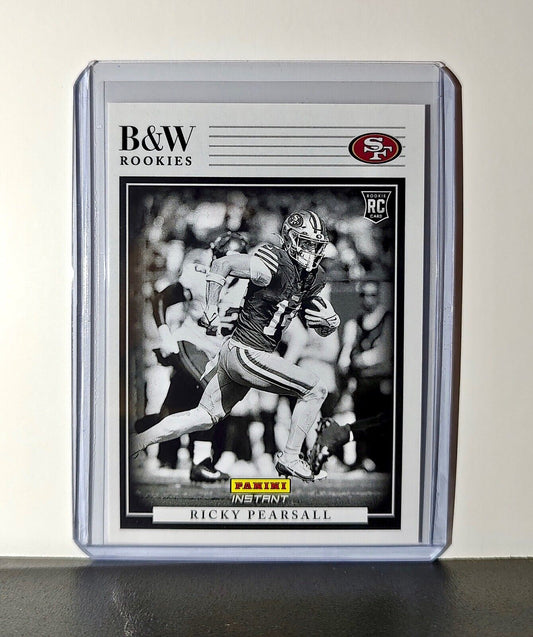 Ricky Pearsall 2024 Panini NFL #31 Black & White Rookies Card 49ers 1 of 680