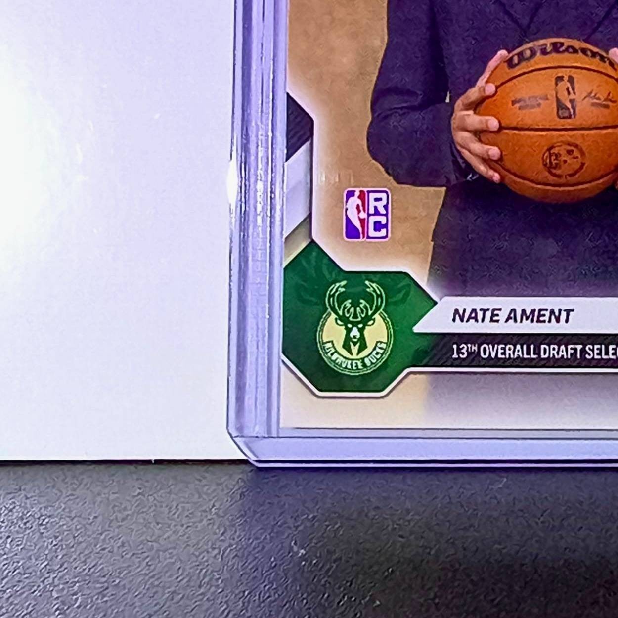 Nate Ament Rookie 2026-27 Topps NBA Draft #NAME Card Milwaukee Bucks