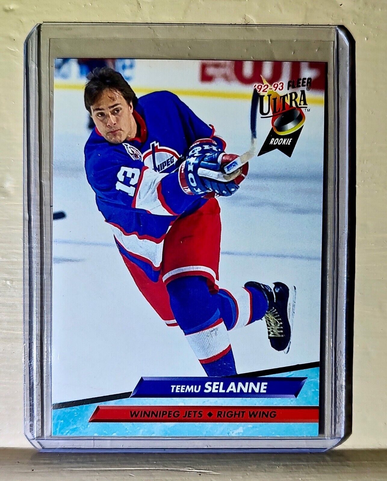 Teemu Selanne 1992-93 Fleer Ultra #444 Hockey Card Winnipeg Jets