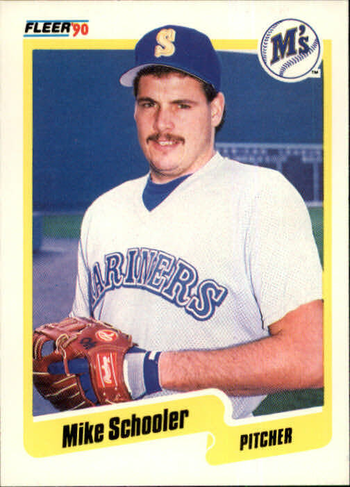 1990 Mike Schooler Fleer Baseball Card #525
