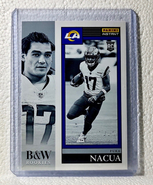 Puka Nacua 2023 Panini NFL #18 Black & White Rookies Card Los Angeles Rams 1/216