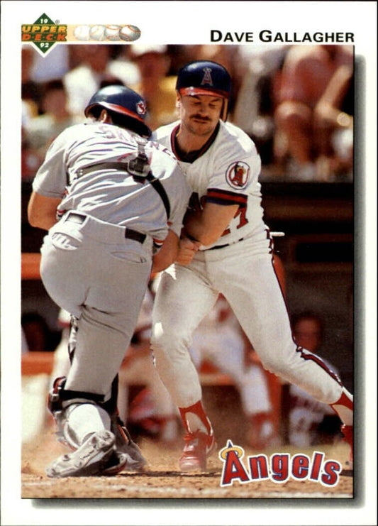 Dave Gallagher 1992 Upper Deck MLB #289 Baseball Card California Angels