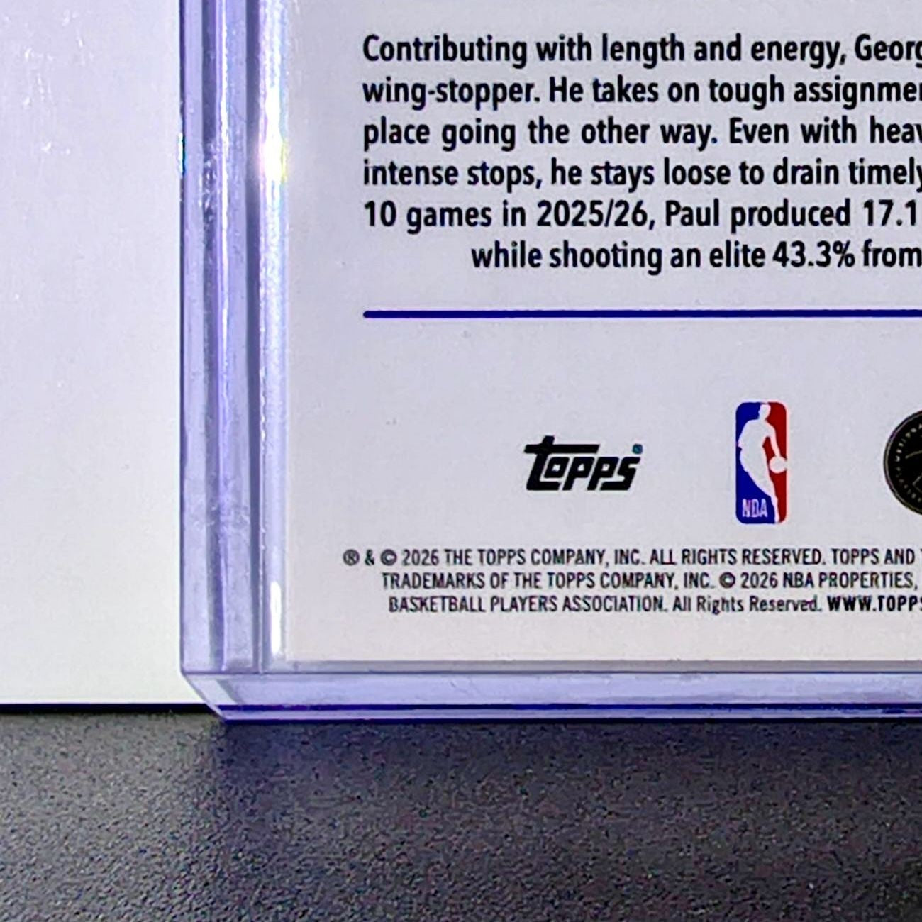 Paul George 2025-26 NBA Topps Chrome Update X-Fractor #77 Card 76ers