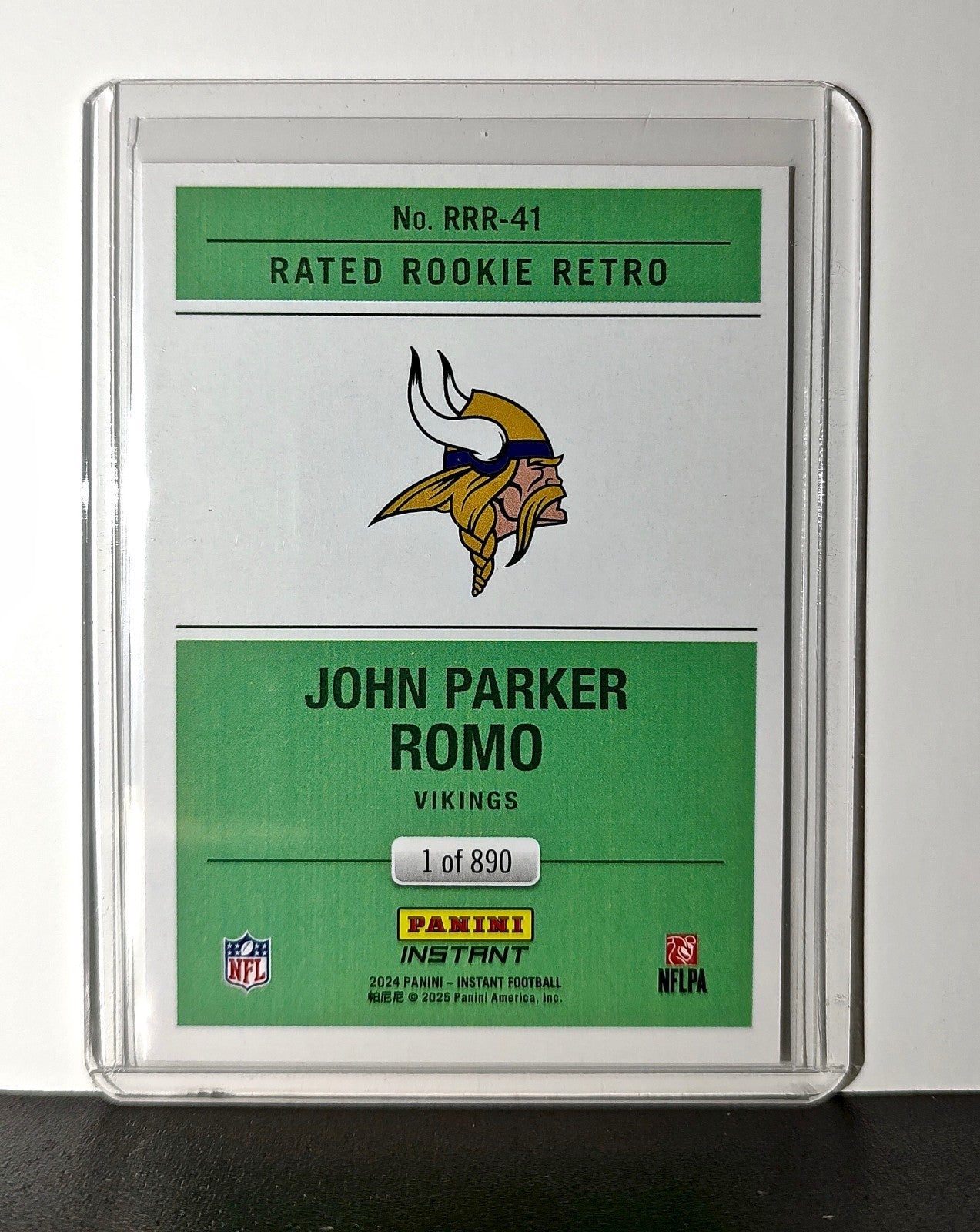 John Parker Romo Rookie 2024 Panini Rated Rookie Retro NFL #41 Bears 1 of 890