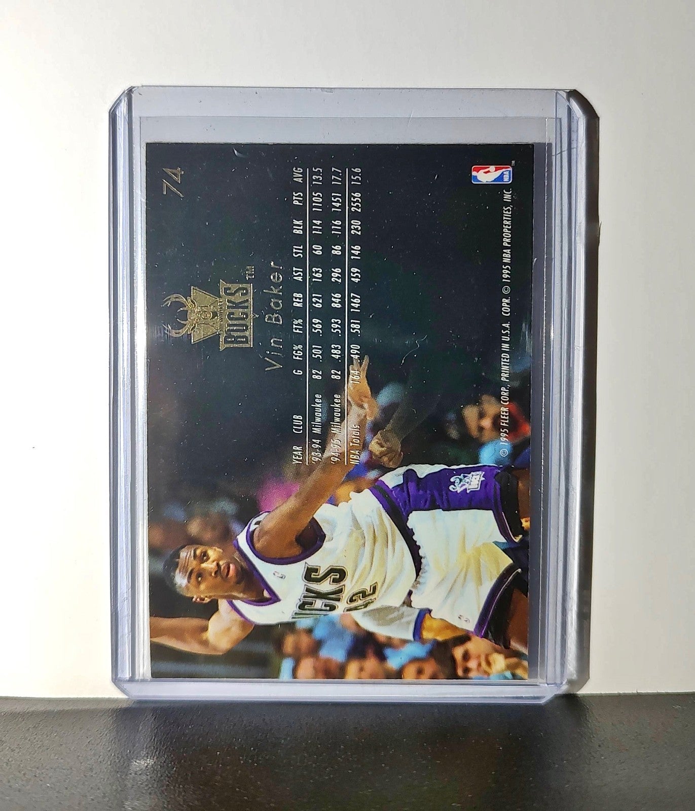 Vin Baker 1995-96 Flair NBA #74 Card Milwaukee Bucks