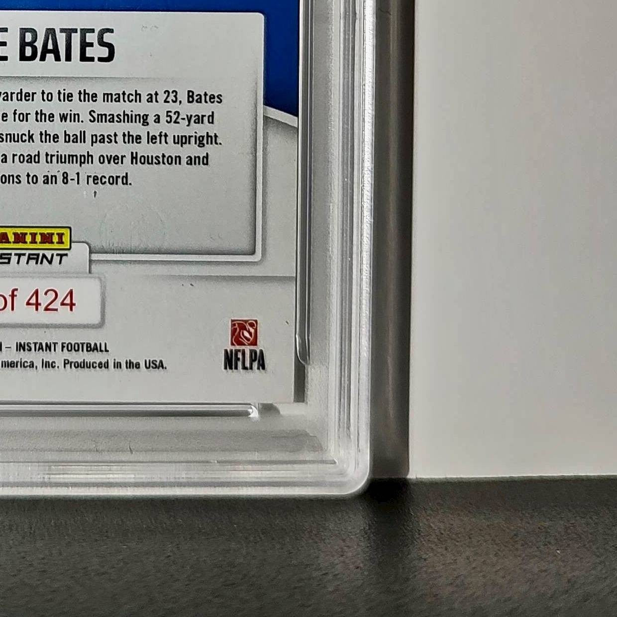 Jake Bates Rookie 2024 Panini NFL #147 Detroit Lions PSA 9 Auto 9