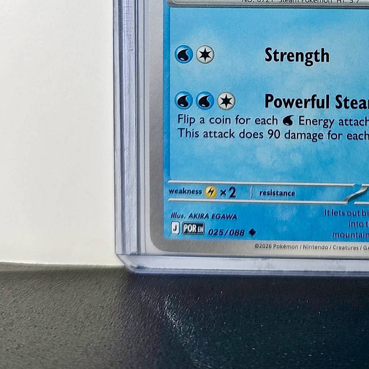 Pokemon Volcanion HP130 Basic Water 025/088 2025 Perfect Order Mega Evolution