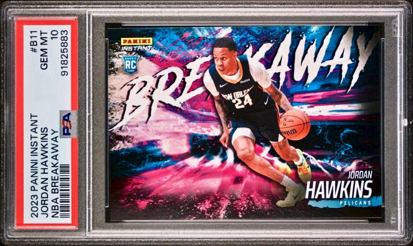 Jordan Hawkins 2023-24 Panini NBA Breakaway #11 Rookie Card 1 of 4085 PSA 9 Mint