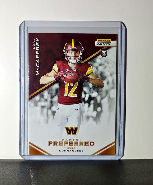Luke McCaffrey 2024 Panini Preferred NFL #19 Rookie Card Commanders 1/335