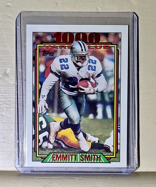 1992 Emmitt Smith Topps 1000 Yard Club #1 NFL Trading Card Cowboys