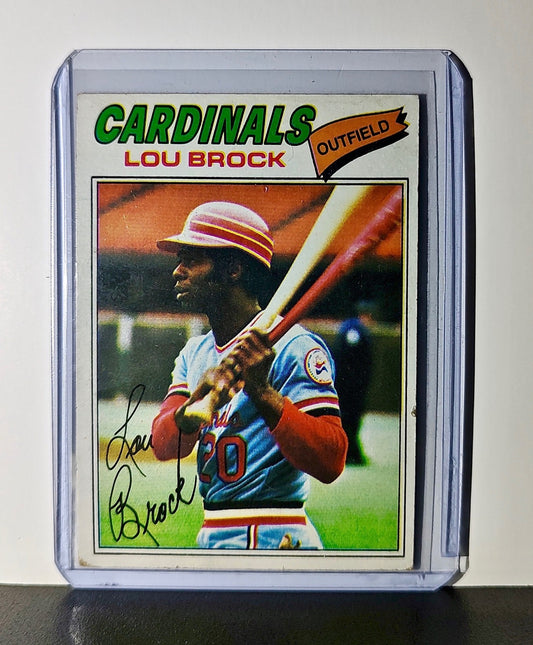 Lou Brock 1977 Topps MLB #355 Card St. Louis Cardinals