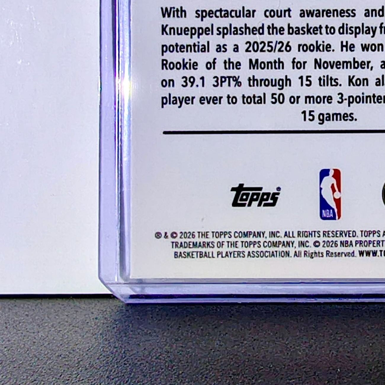 Kon Knueppel Rookie 2025-26 NBA Topps Chrome Update #154 Card Charlotte Hornets