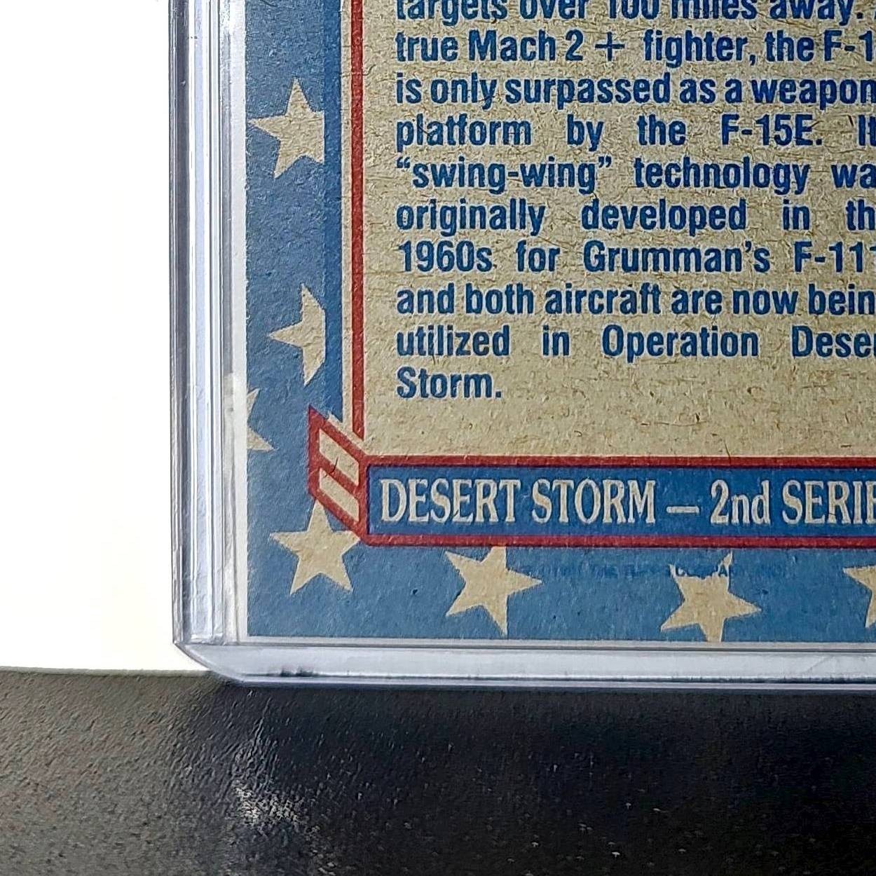 The Agile F-14 1991 Topps Desert Storm #114 Card