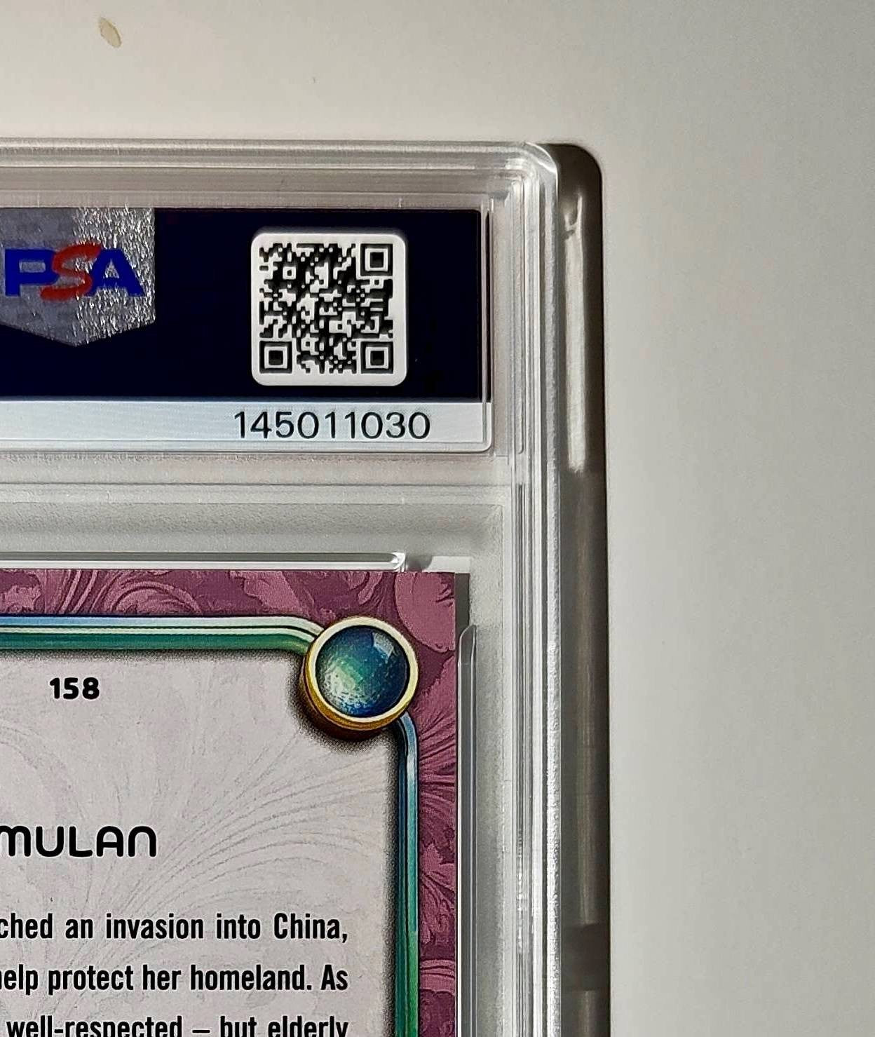 Mulan 2025 Topps Disney Cartoon Princess #158 Card Mulan PSA 10