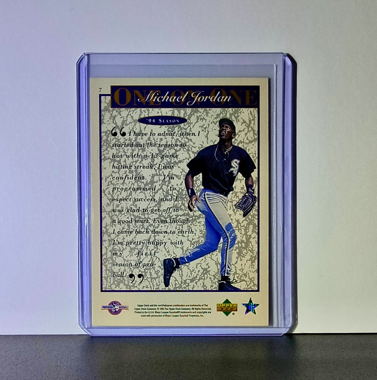Michael Jordan 1995 Upper Deck Minors One on One #7 Card Chicago Bulls