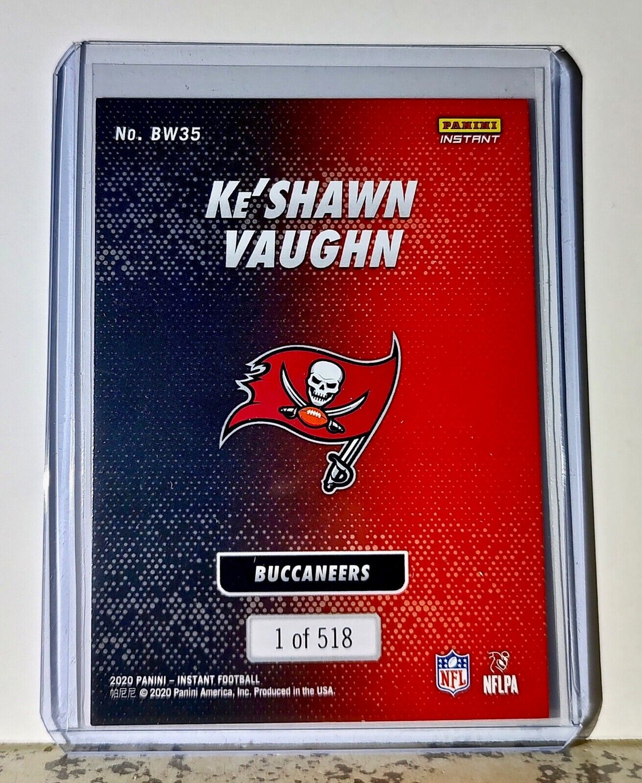 Ke'Shawn Vaughn 2020 Panini NFL #35 Black and White Rookies Buccaneers 1 of 518