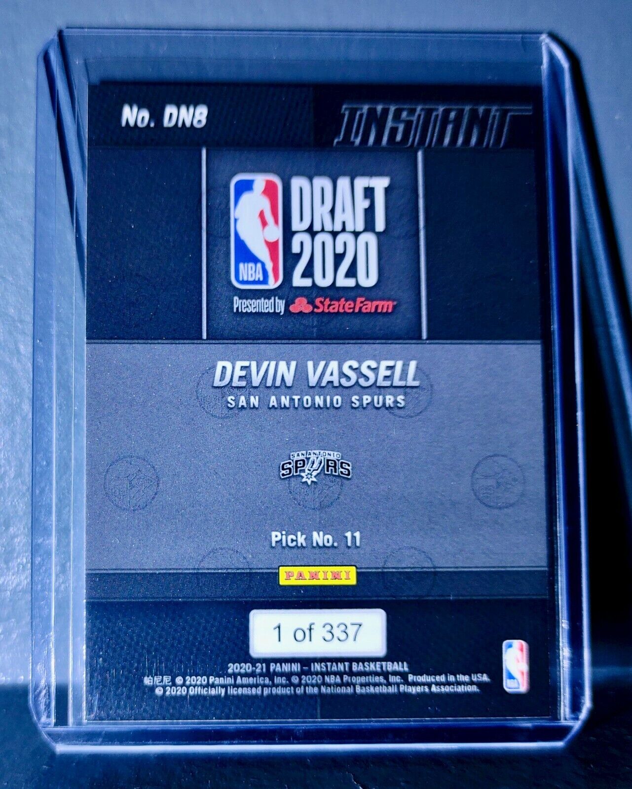 Devin Vassell 2020-21 Panini NBA Draft Night #8 Basketball Rookie Card 1 of 337