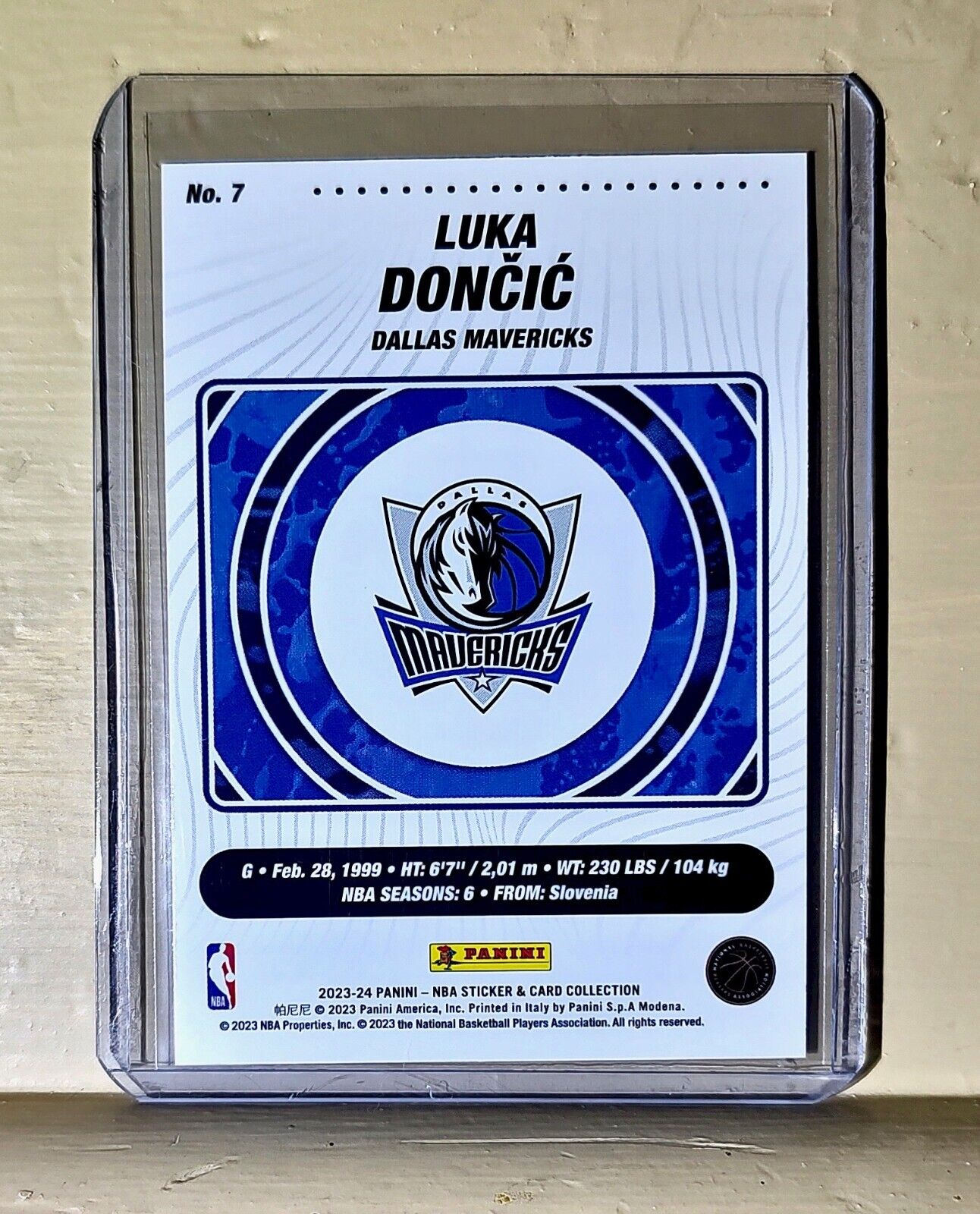 Luka Dončić 2023-24 Panini NBA Basketball #7 Card Dallas Mavericks