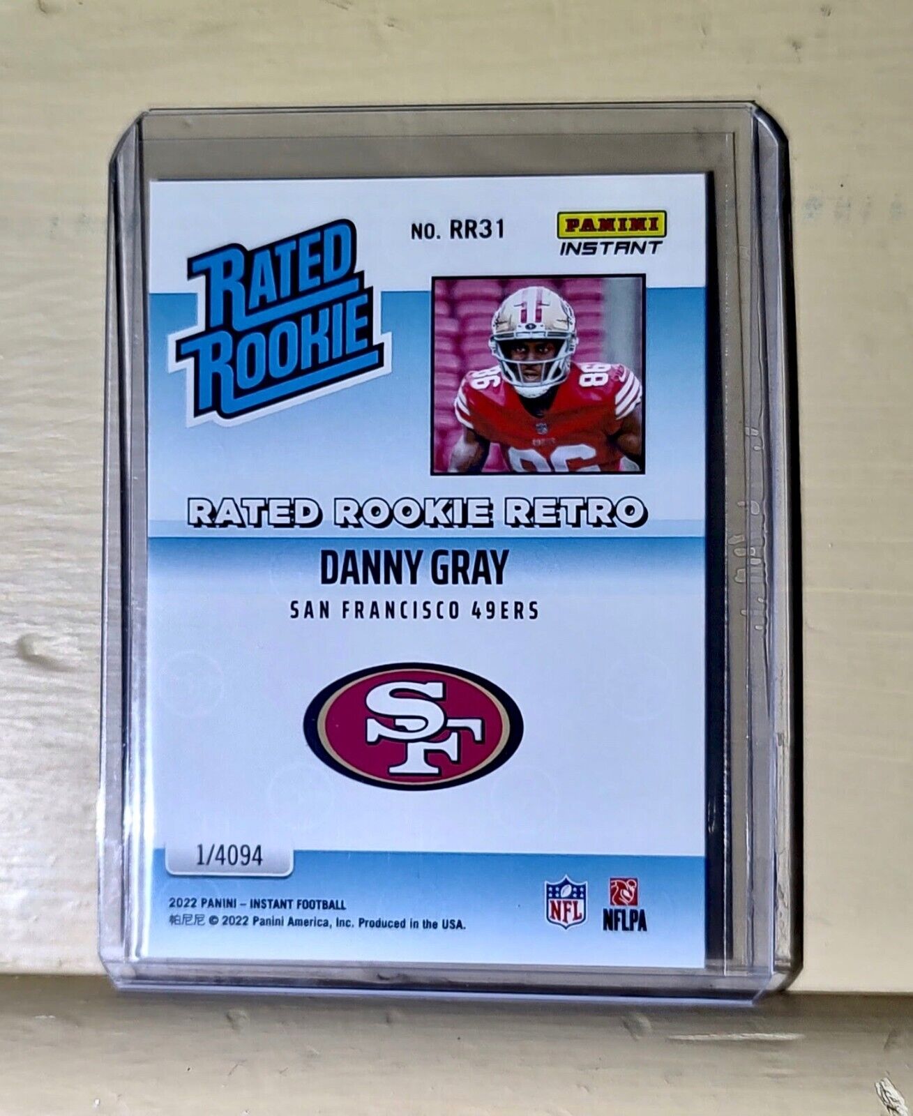 Danny Gray 2022 NFL Panini #31 Rated Rookie Retro Football Card 1/4094