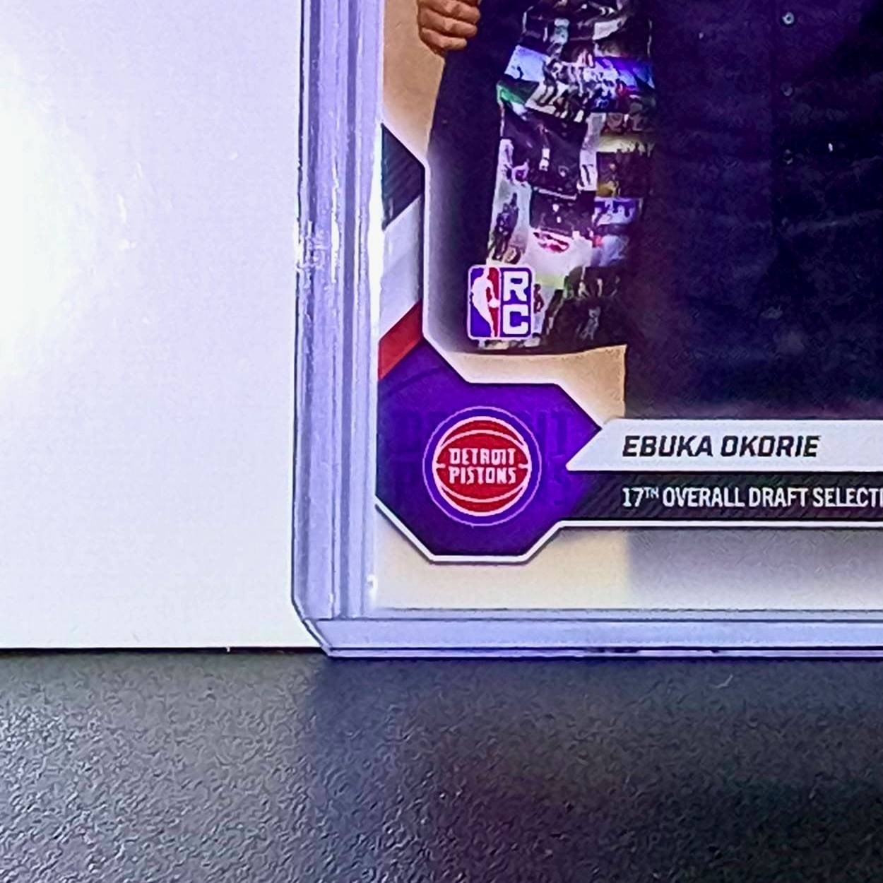 Ebuka Okorie Rookie 2026-27 Topps NBA Draft #EOKO Card Detroit Pistons