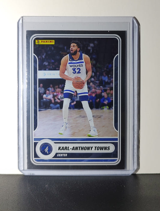Karl-Anthony Towns 2023-24 Panini NBA Sticker Foil Card 8 Minnesota Timberwolves