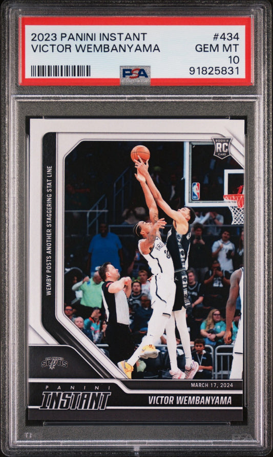 Victor Wembanyama 2023-24 Panini #434 NBA Rookie Card 1 of 1578 PSA 10 Gem Mint