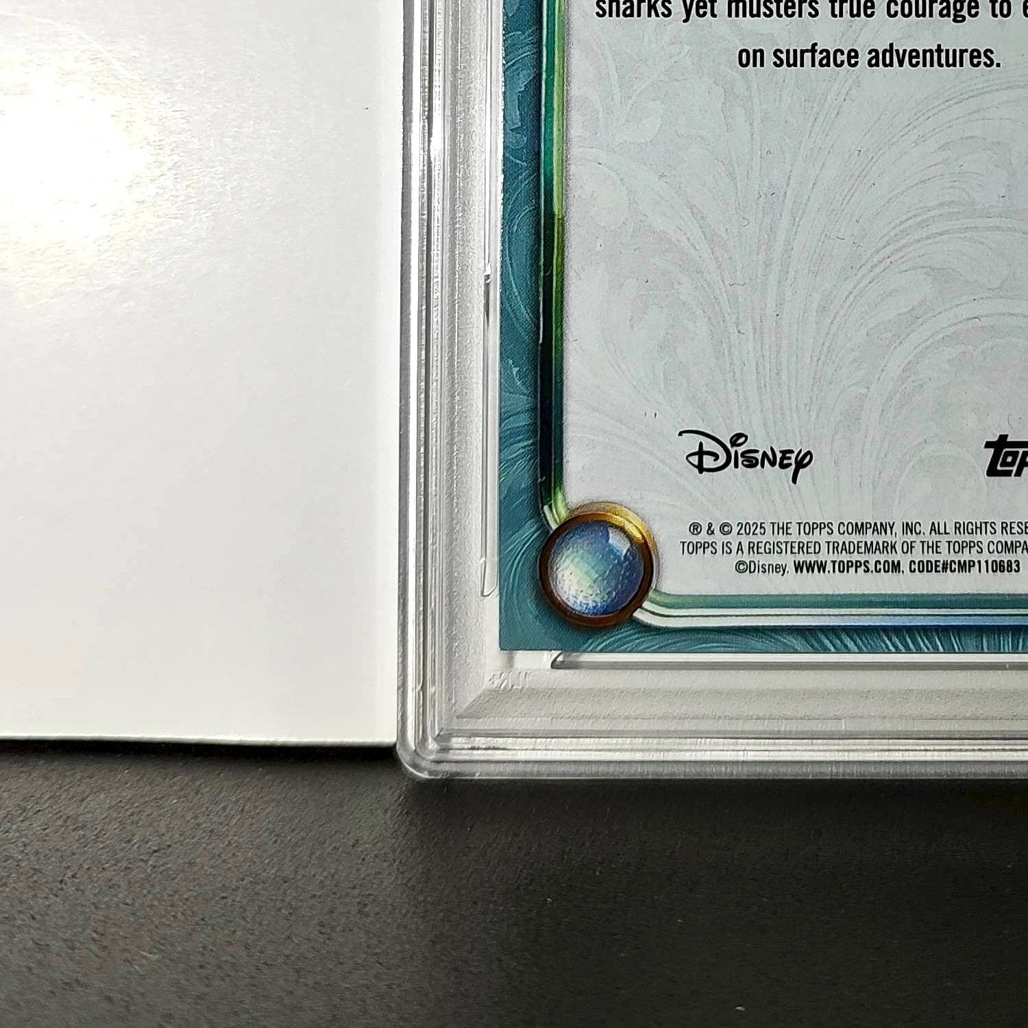 Flounder 2025 Topps Disney Wonder #122 Diamond Card The Little Mermaid PSA 7