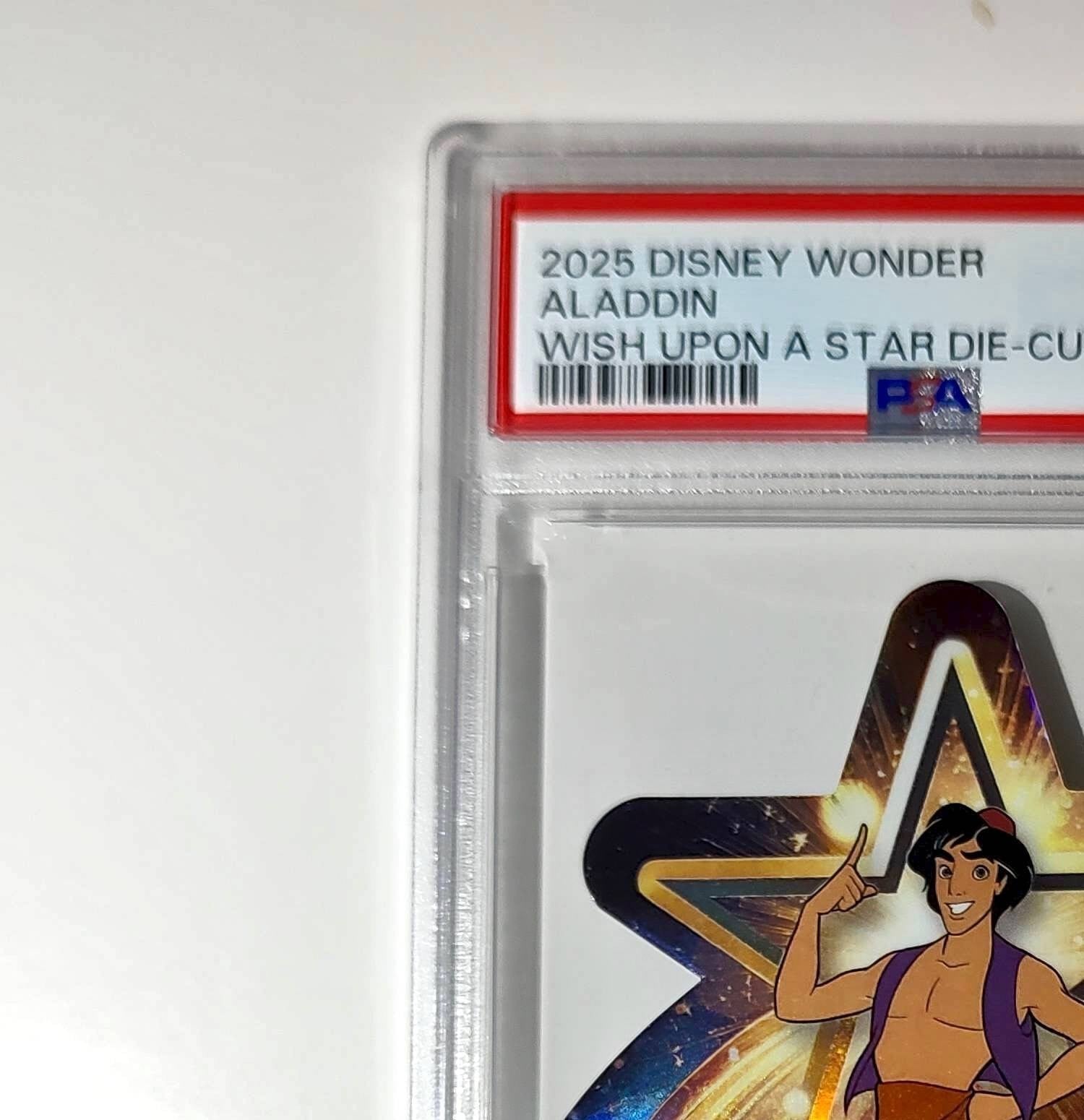 Aladdin 2025 Topps Chrome Disney #W-5 Wish Upon A Star Die Cut Aladdin PSA 9