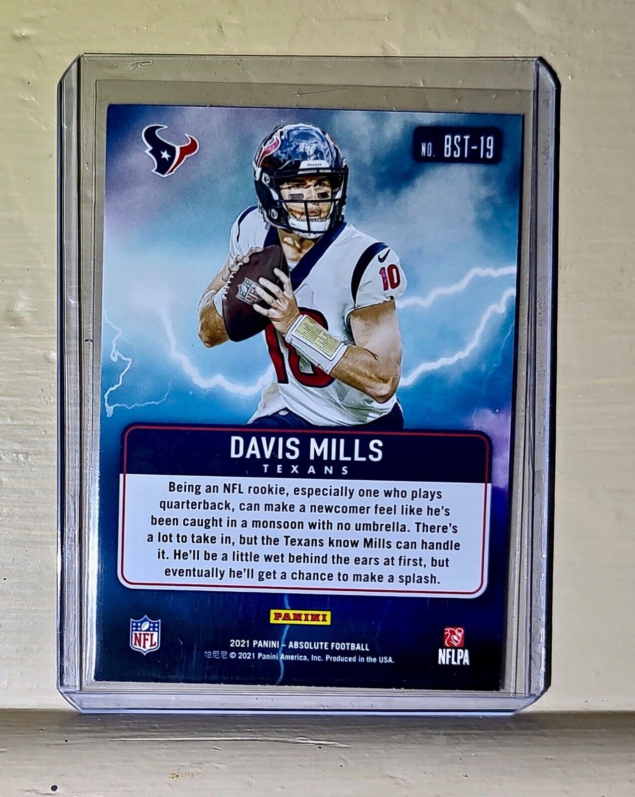 Davis Mills 2021 Panini NFL Absolute By Storm #BST-19 Rookie Card Texans