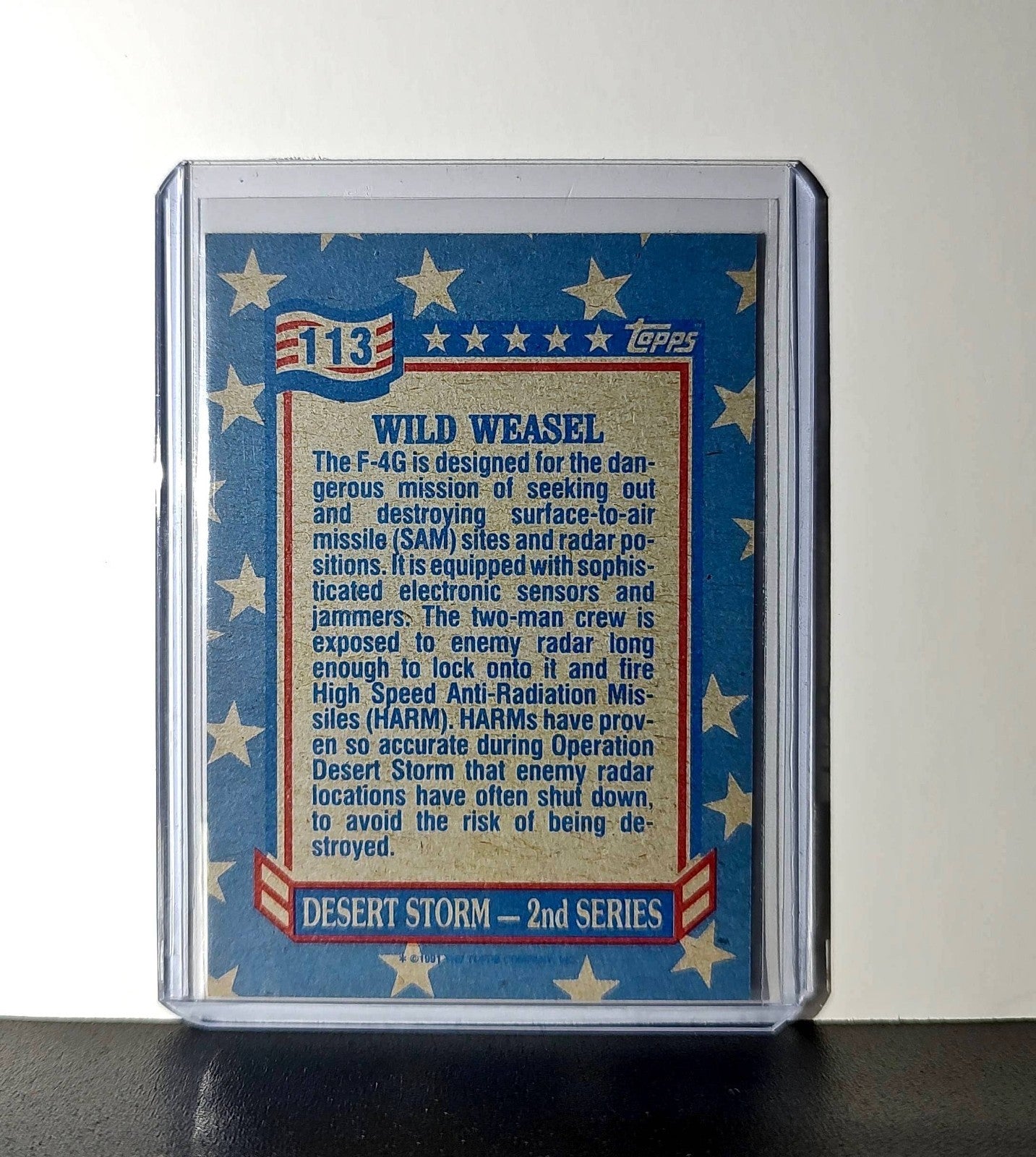 Wild Weasel 1991 Topps Desert Storm #113 Card