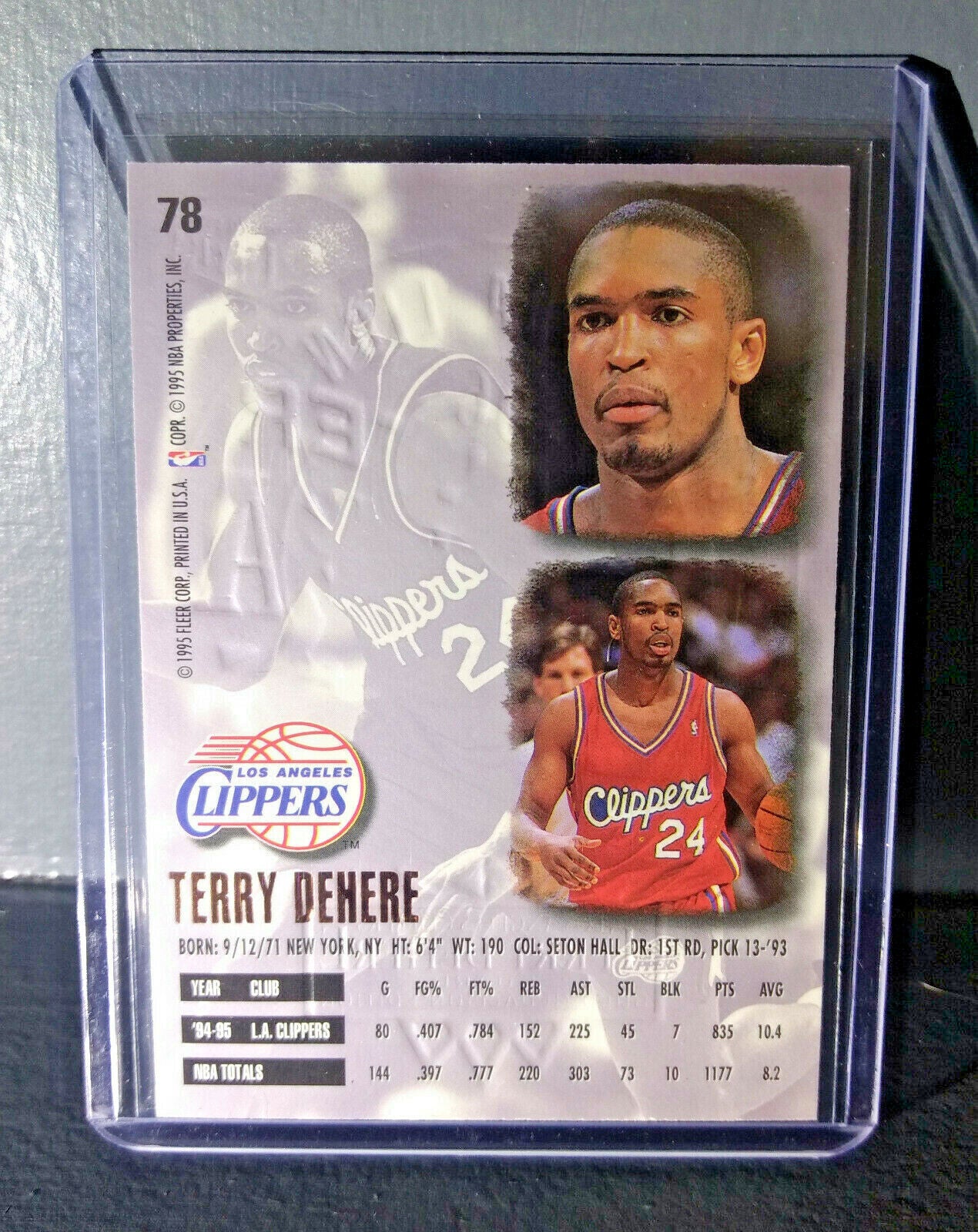 1995-96 Terry Dehere Fleer Ultra Gold Medallion #78 Basketball Card