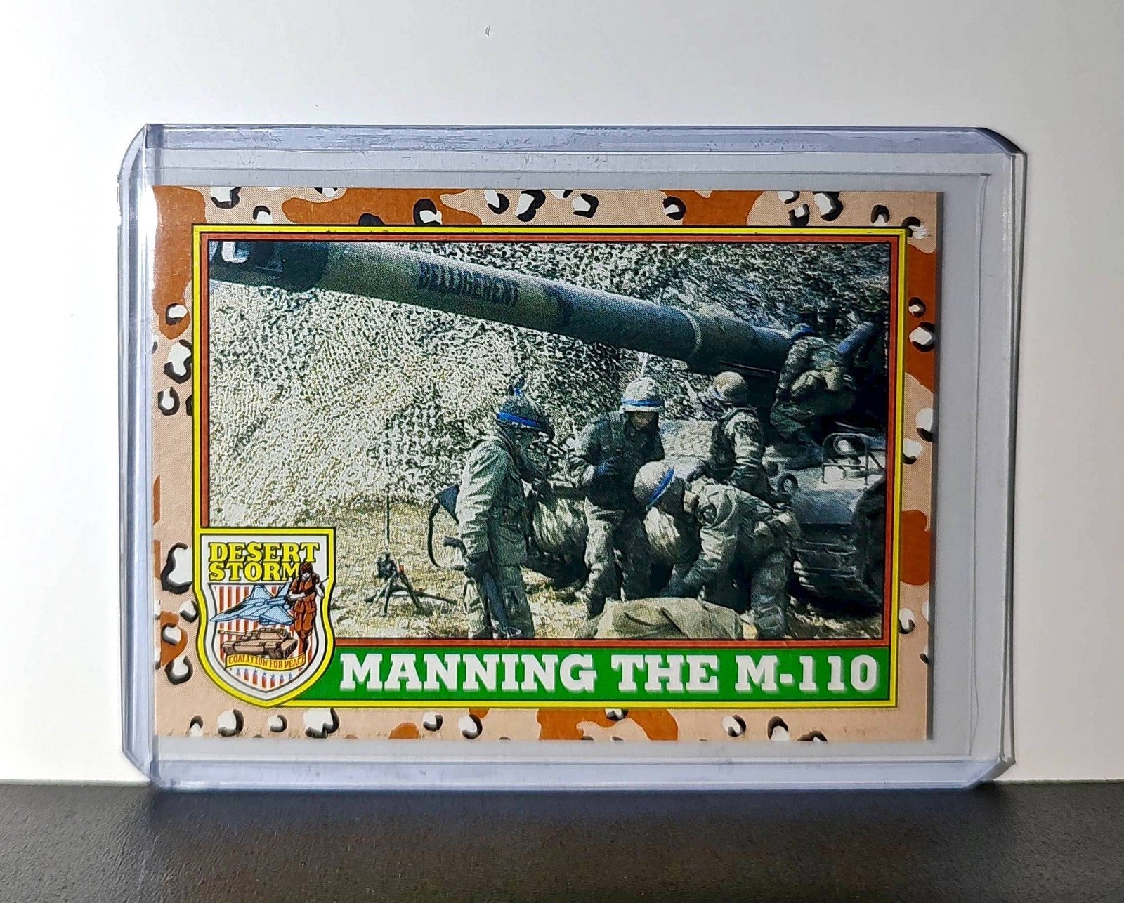 Manning the M-110 Howitzer 1991 Topps Desert Storm #39 Card