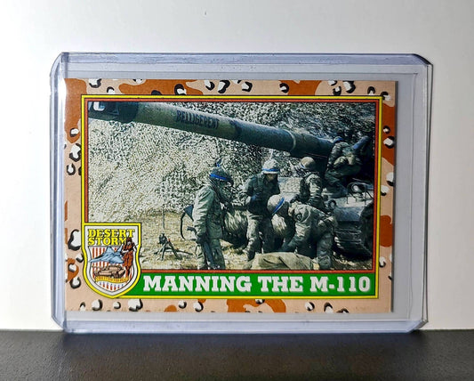 Manning the M-110 Howitzer 1991 Topps Desert Storm #39 Card