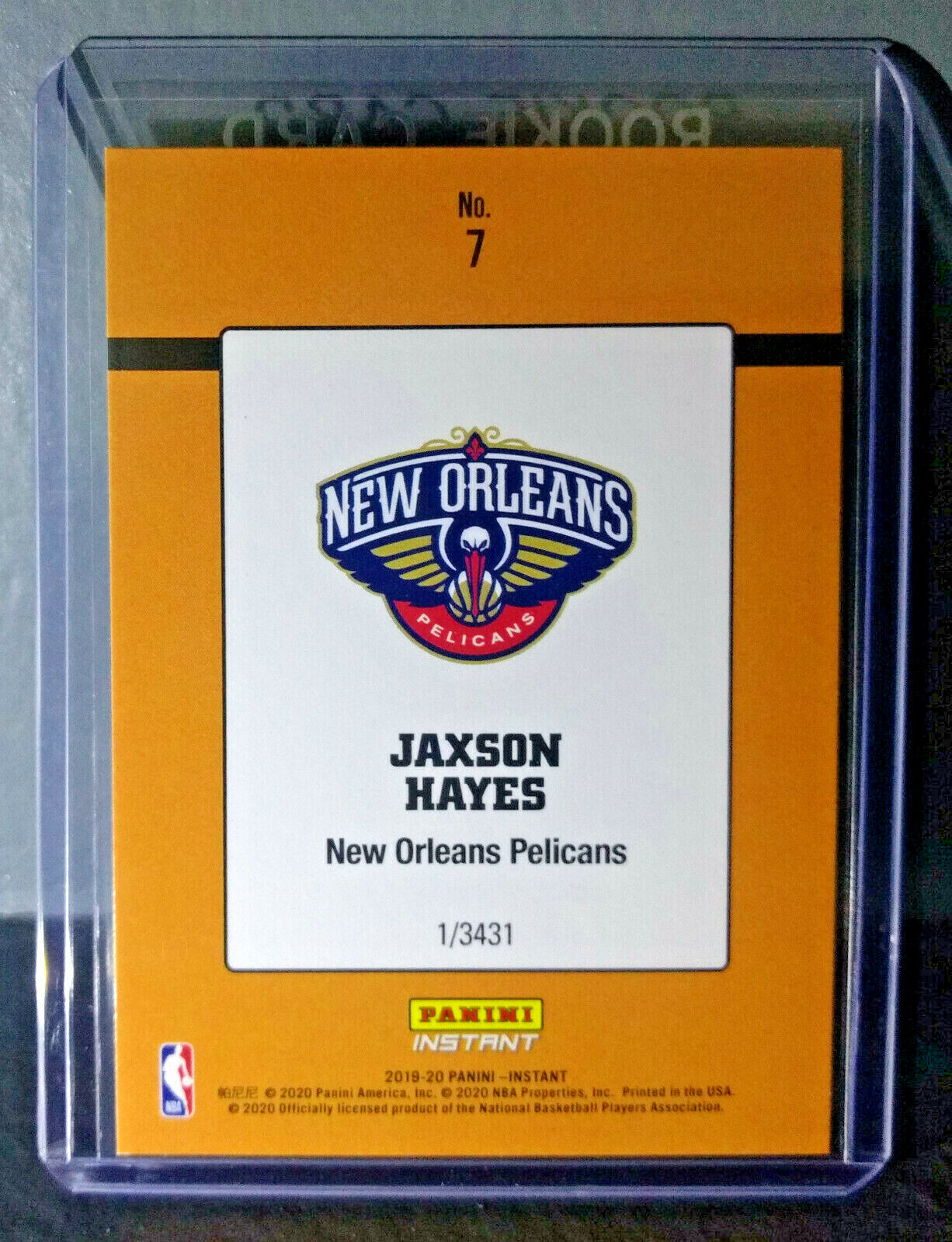 Jaxson Hayes 2019-20 Panini NBA #7 Rated Rookie Retro Card 1/3431