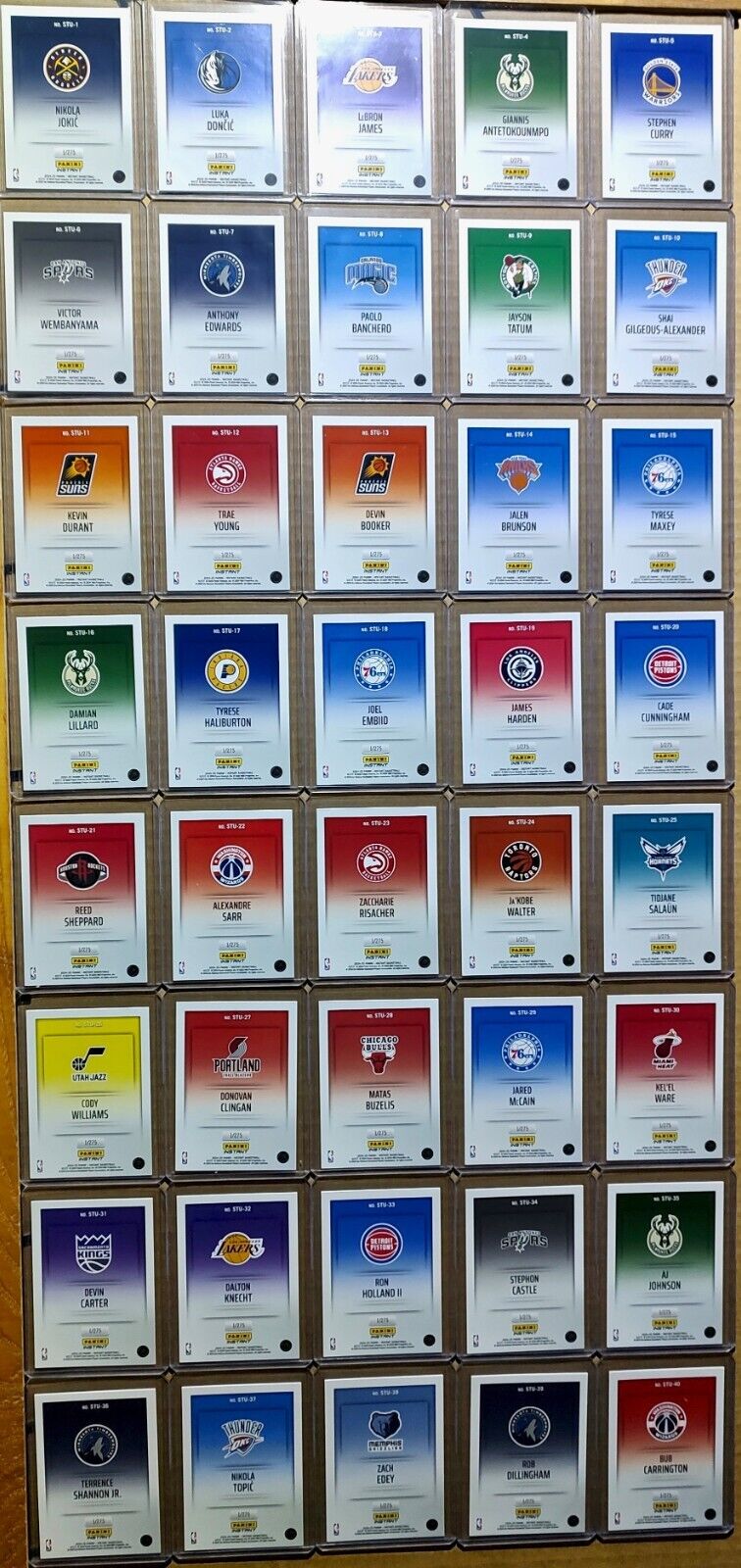 2024-25 Panini Instant NBA Studio Complete 40 Card Basketball Set 1/275