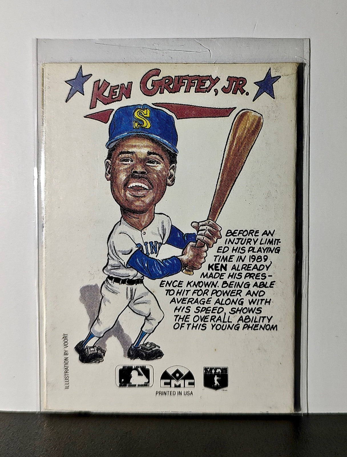 Ken Griffey Jr. 1990 Collect-A-Books MLB #3 Series A Card Seattle Mariners