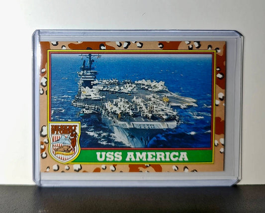 USS America 1991 Topps Desert Storm #57 Card