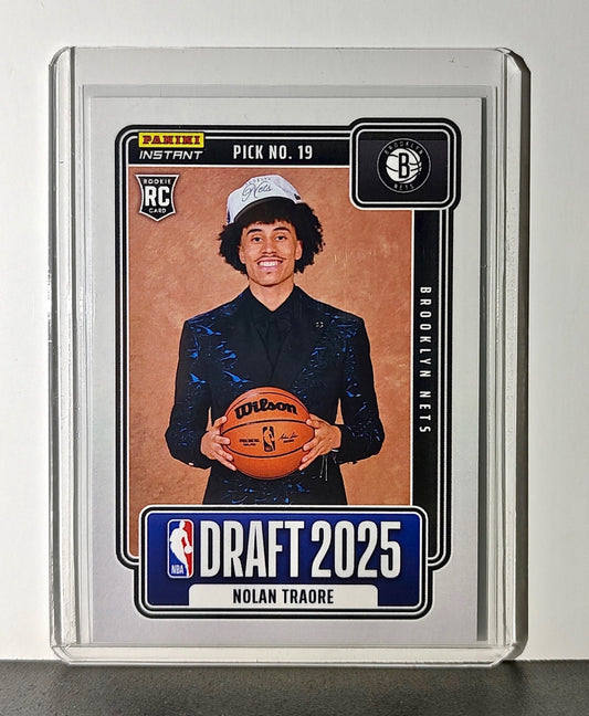 Nolan Traore Rookie 2025-26 Panini NBA #19 Draft Night Card Brooklyn Nets