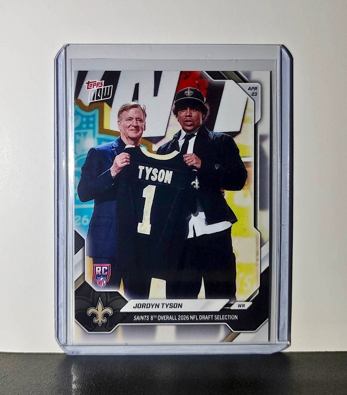 Jordyn Tyson Rookie 2026 Topps Now Draft Night #JTYS Card New Orleans Saints