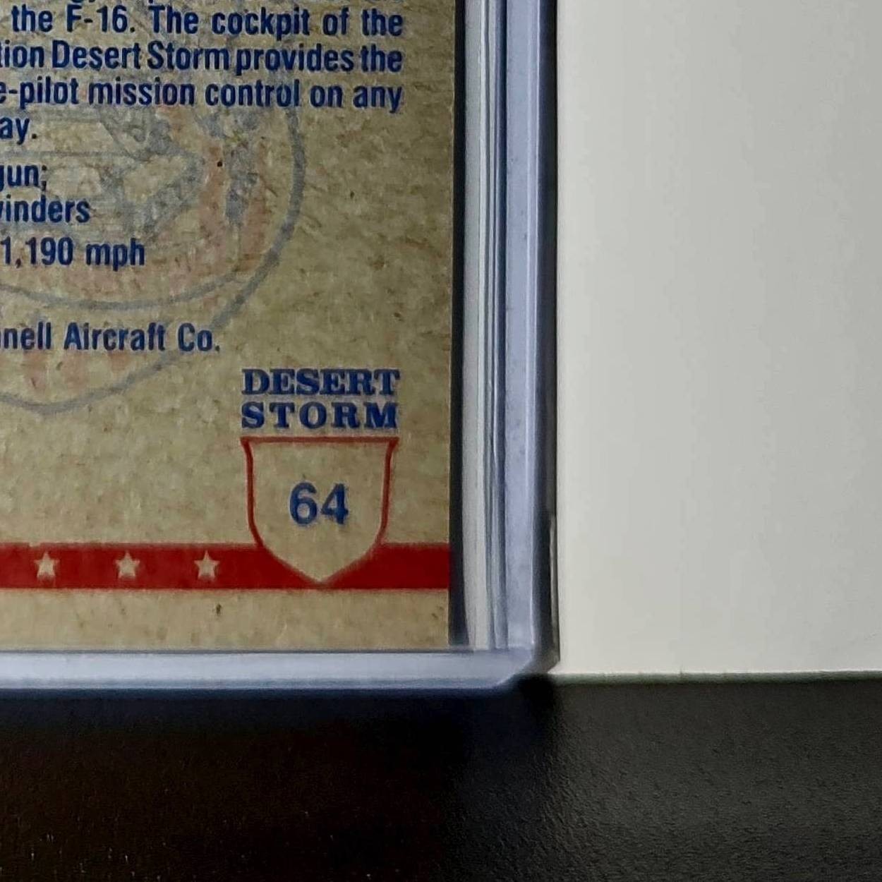 F/A-18 Cockpit 1991 Topps Desert Storm #64 Card