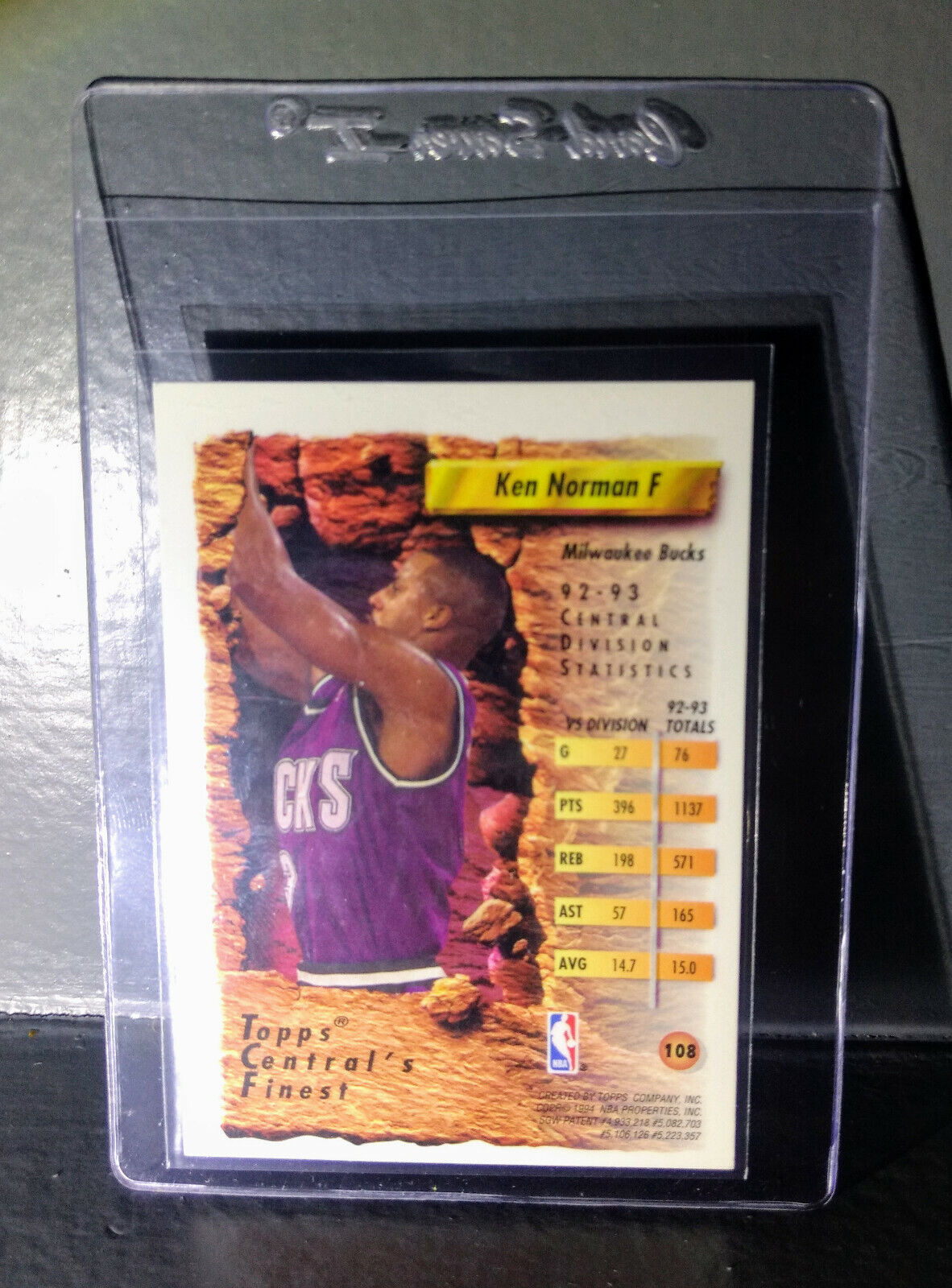 1993-94 Topps Finest Ken Norman #108 Central's Finest Basketball Card