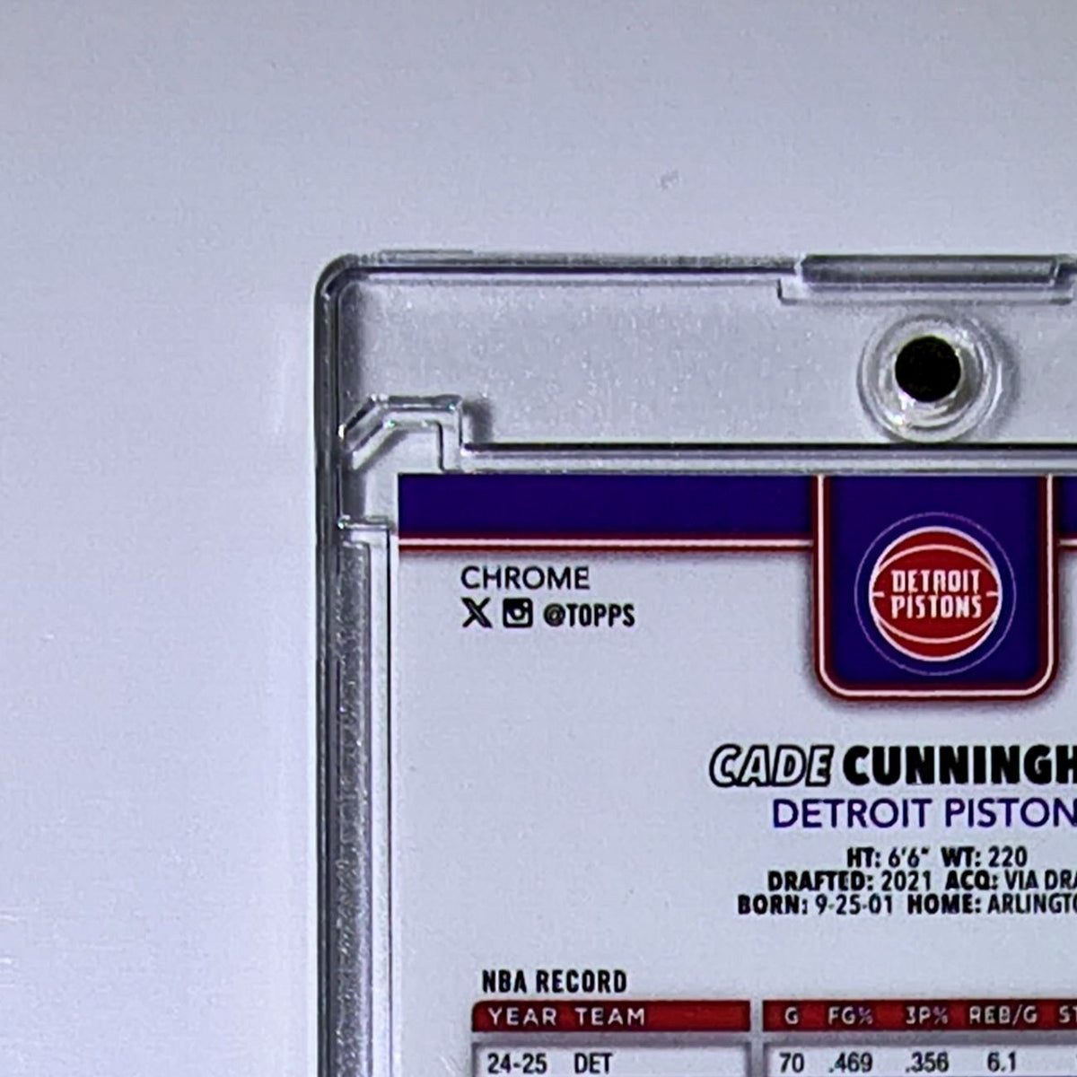 Cade Cunningham 2025-26 NBA Topps Chrome Update #6 Basketball Card Pistons