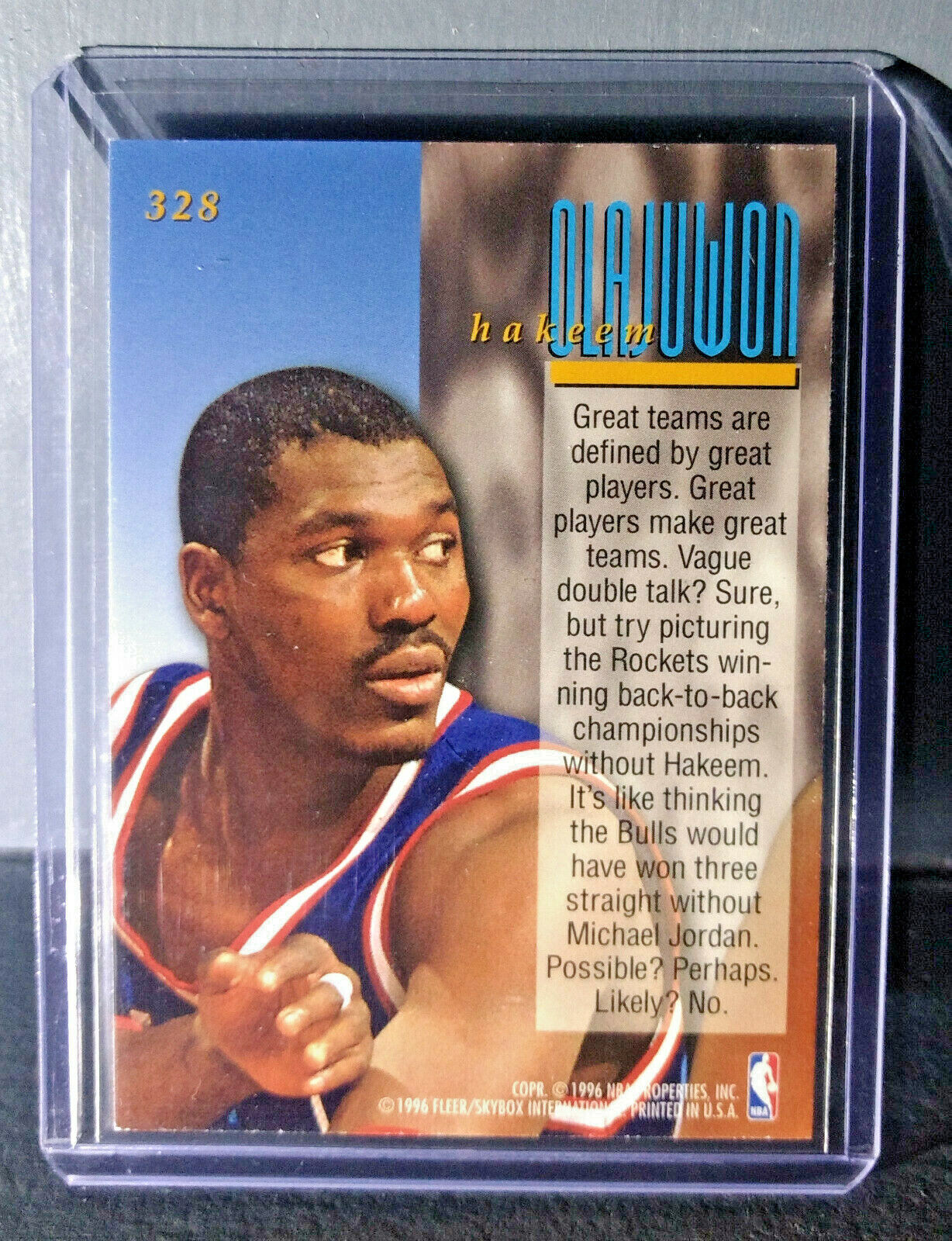 1995-96 Hakeem Olajuwon Fleer Ultra #328 Encore Basketball Card