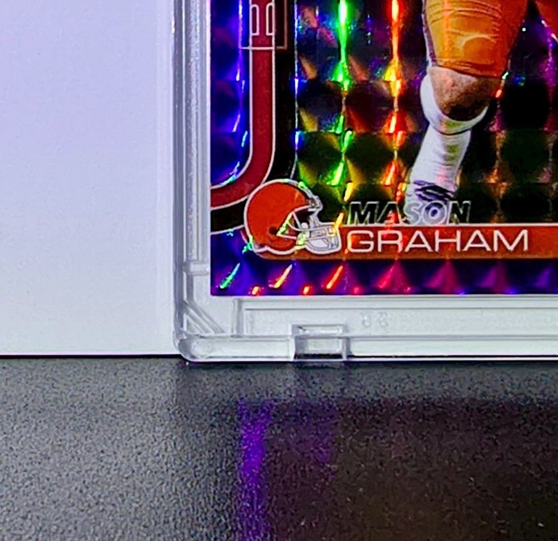 Mason Graham Rookie 2025 NFL Topps Chrome #302 Purple Refractor Browns 10/75