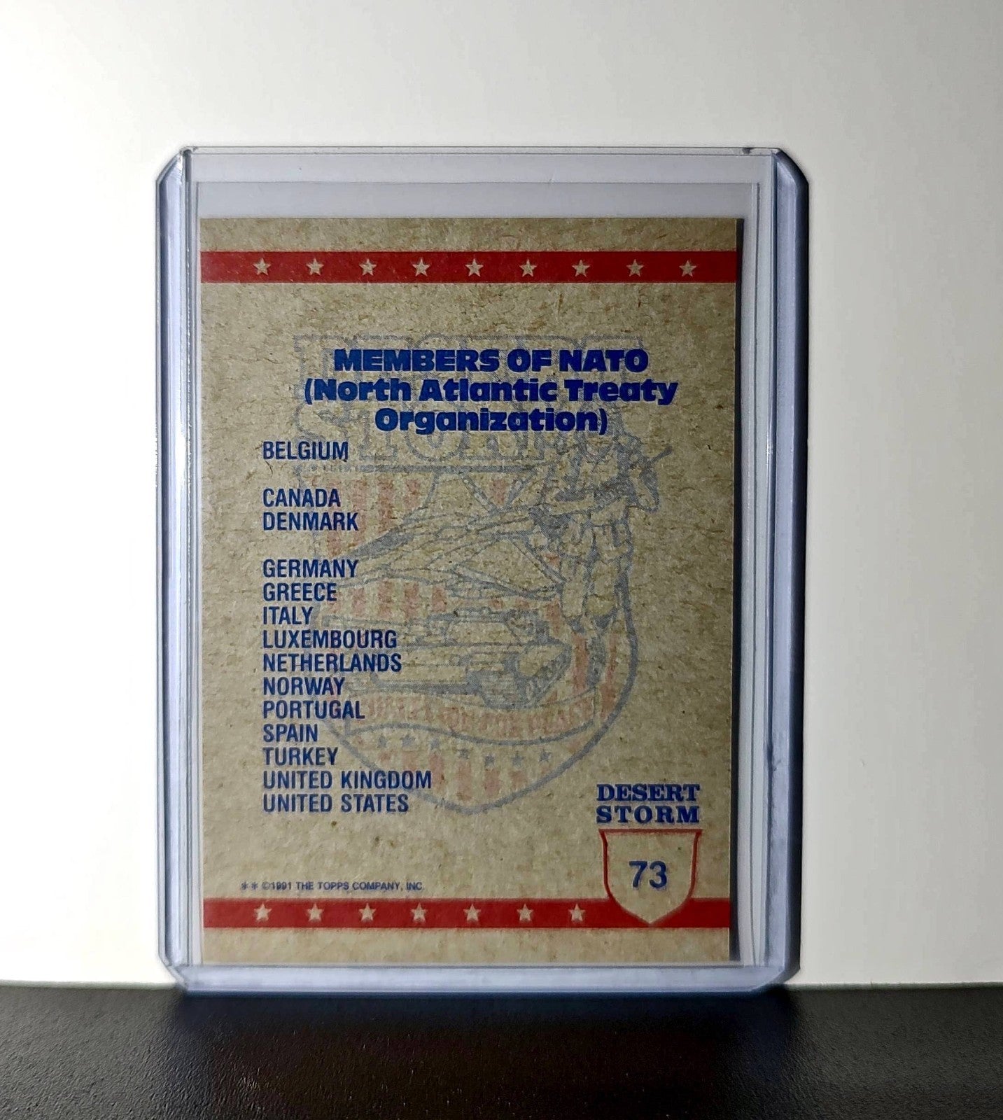 Machine Gunner 1991 Topps Desert Storm #73 Card