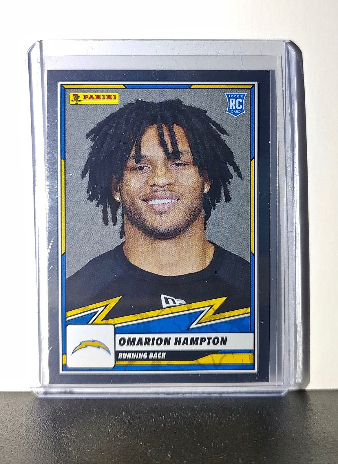 Omarion Hampton 2025 Panini NFL #79 Foil Sticker Card Los Angeles Chargers
