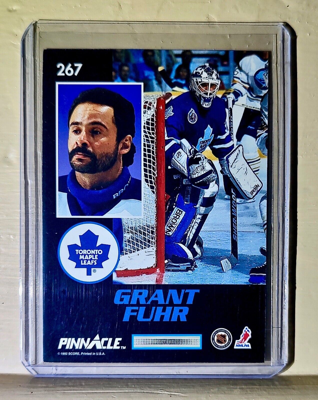 Grant Fuhr 1992 Score Pinnacle Masks #267 Hockey Card Toronto Maple Leafs